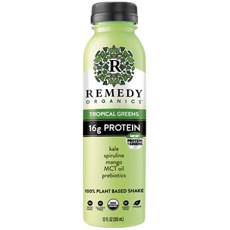 Remedy Organics 100% Plant Based Shake, Tropical Greens, Bottle