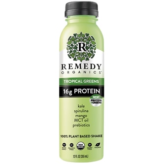 Remedy Organics 100% Plant Based Shake, Tropical Greens, Bottle