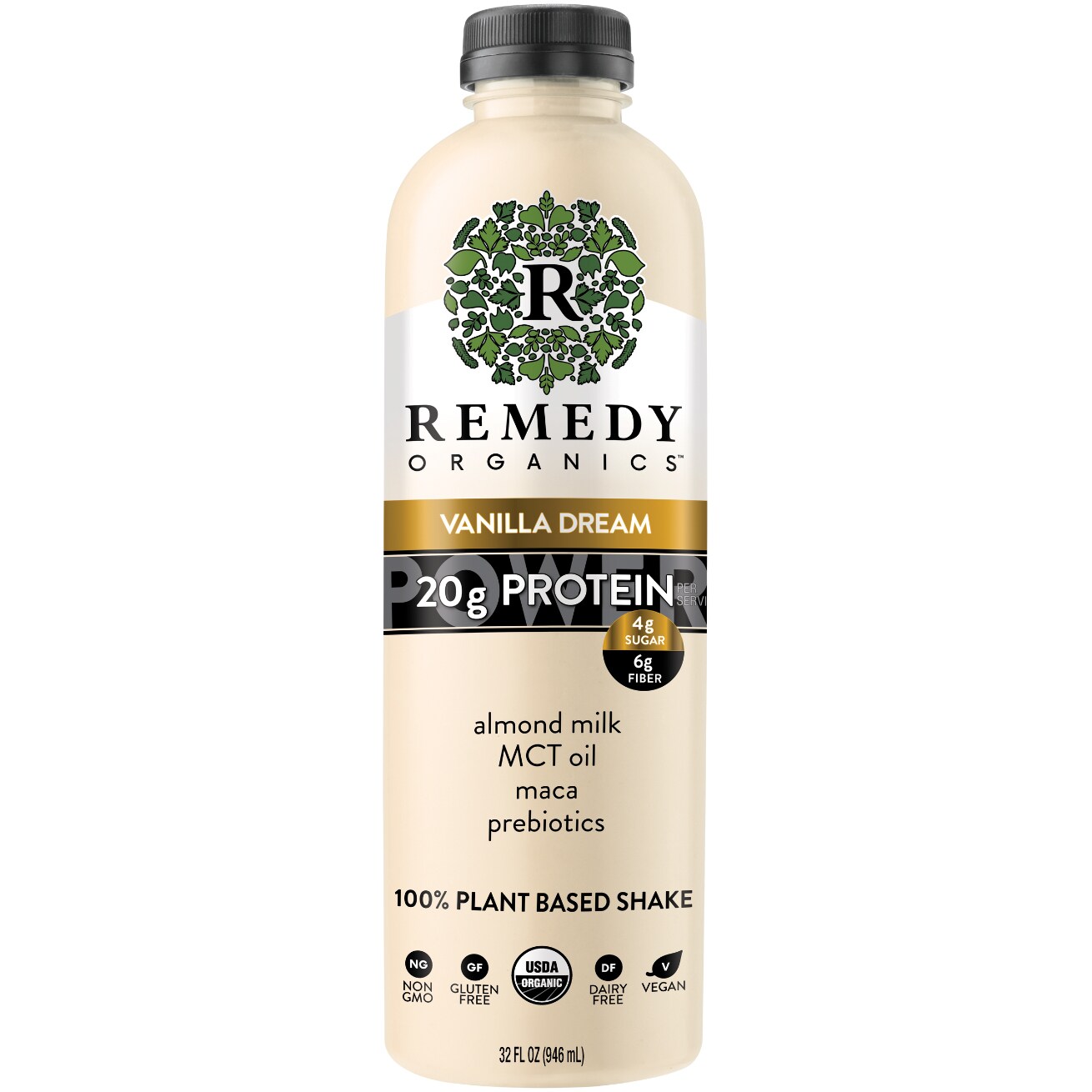 Remedy Organics 100% Plant Based Shake, Vanilla Dream, Bottle