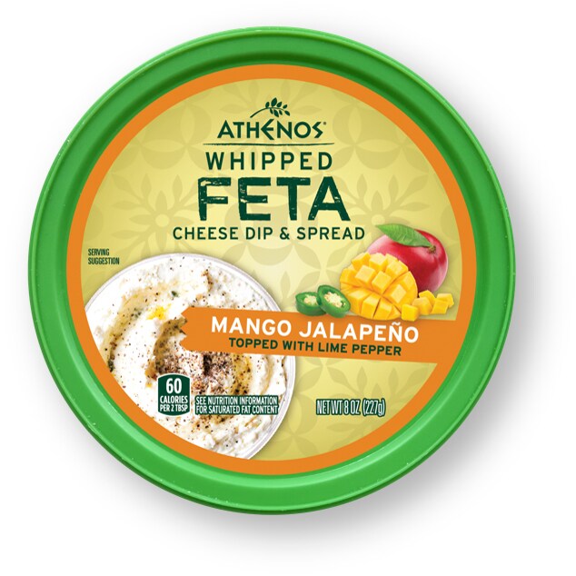 Athenos Whipped Feta Cheese Dip & Spread, Mango Jalapeño