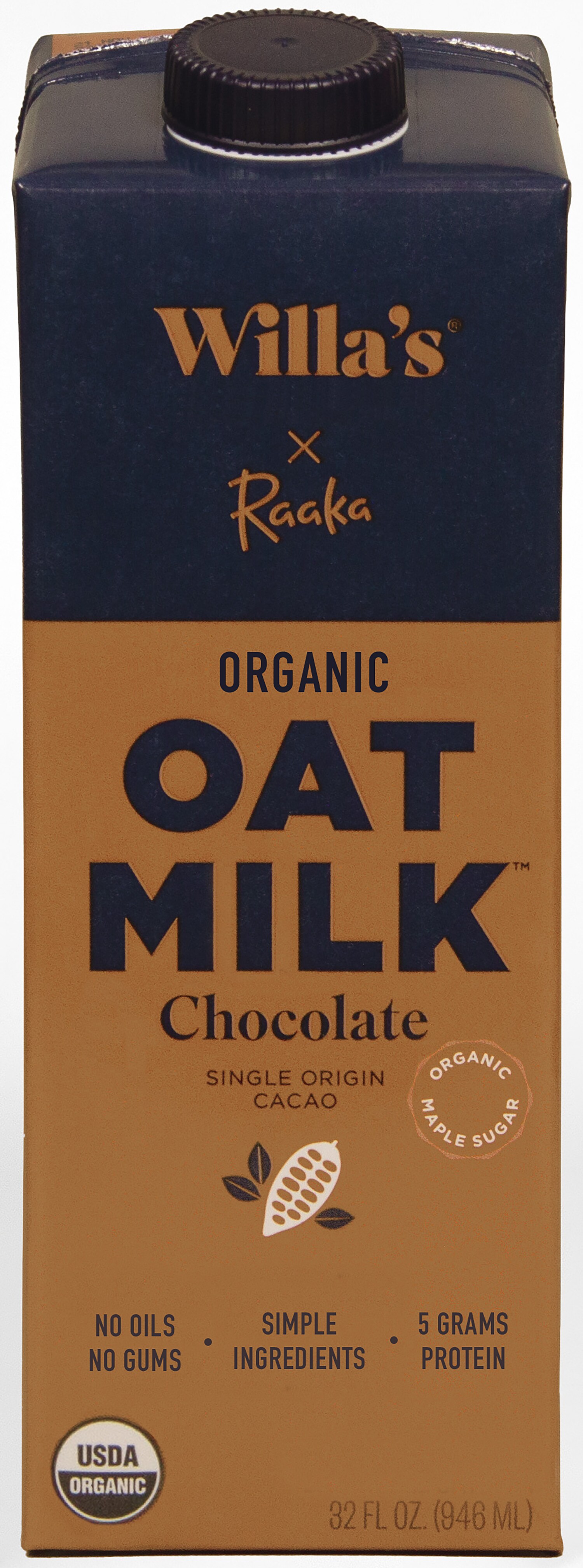 Willa's Organic Oat Milk, Chocolate, Carton