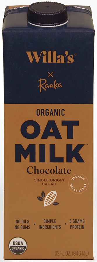 Willa's Organic Oat Milk, Chocolate, Carton