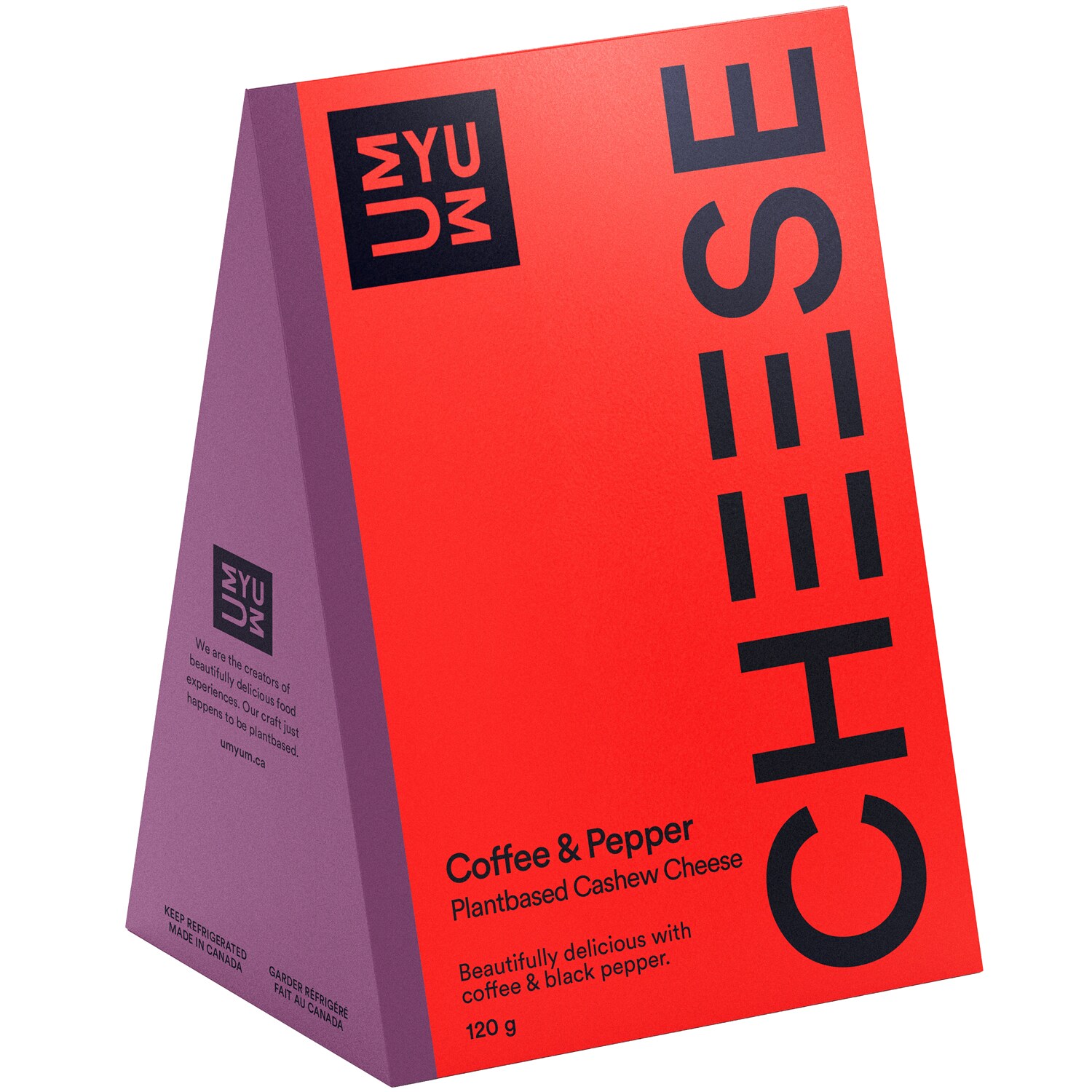 UMYUM Plantbased Cashew Cheese, Coffee & Black Pepper