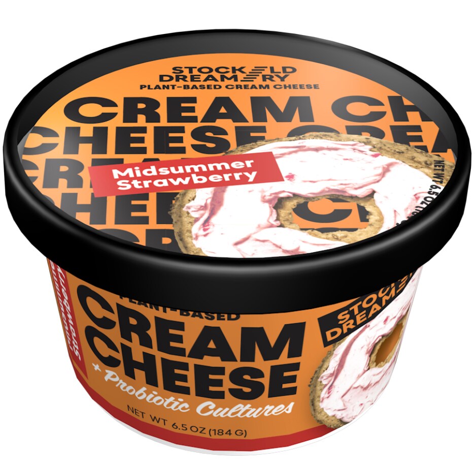 Stockeld Dreamery Plant-Based Cream Cheese, Midsummer Strawberry