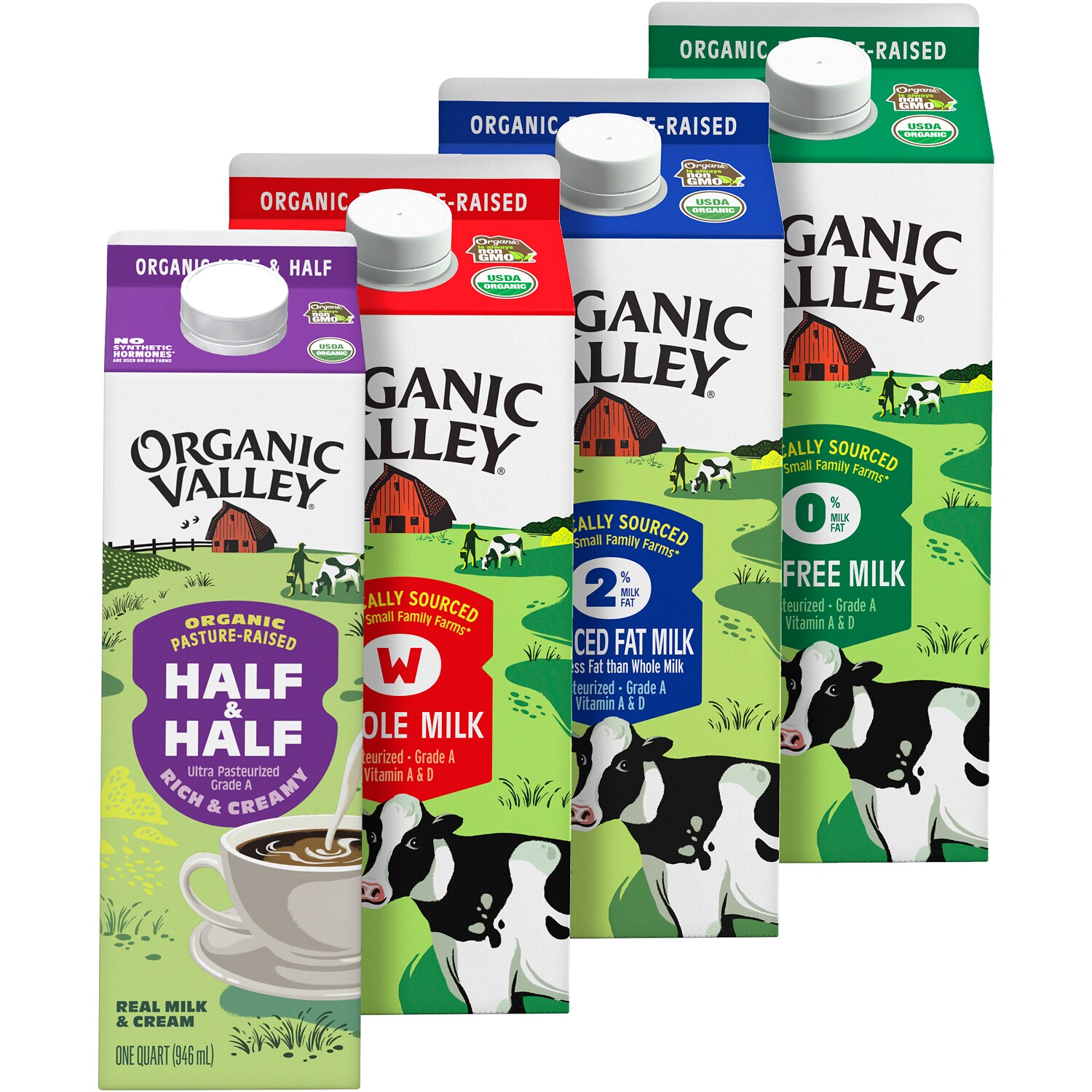 Organic Valley Cream and Milk Variety Pack, Cartons
