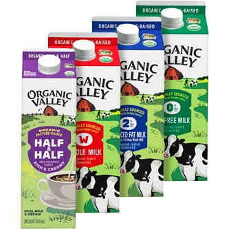 Organic Valley Cream and Milk Variety Pack, Cartons