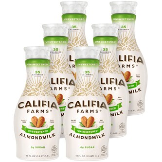 Califia Farms Almondmilk, Unsweetened, Plastic Bottles