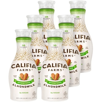 Califia Farms Almondmilk, Unsweetened, Plastic Bottles