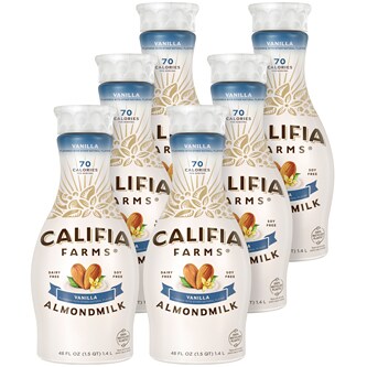 Califia Farms Almondmilk, Vanilla, Plastic Bottles