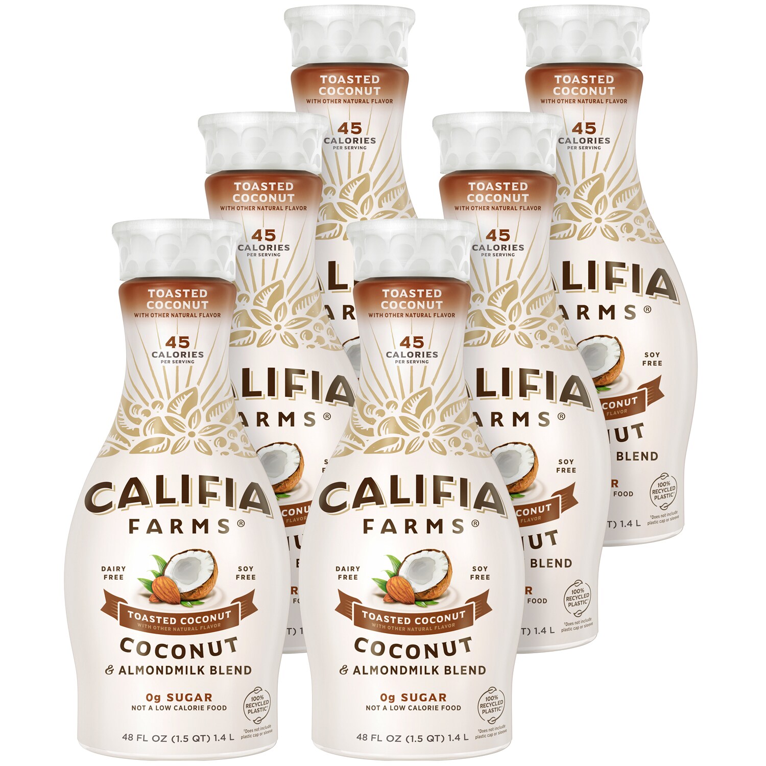 Califia Farms Coconut & Almondmilk Blend, Toasted Coconut, Plastic Bottles