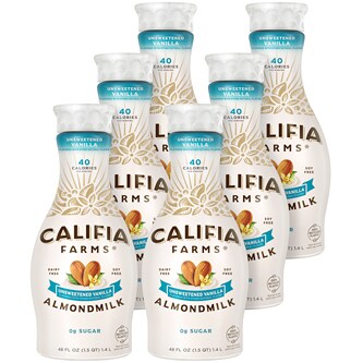 Califia Farms Almondmilk, Unsweetened Vanilla, Plastic Bottles