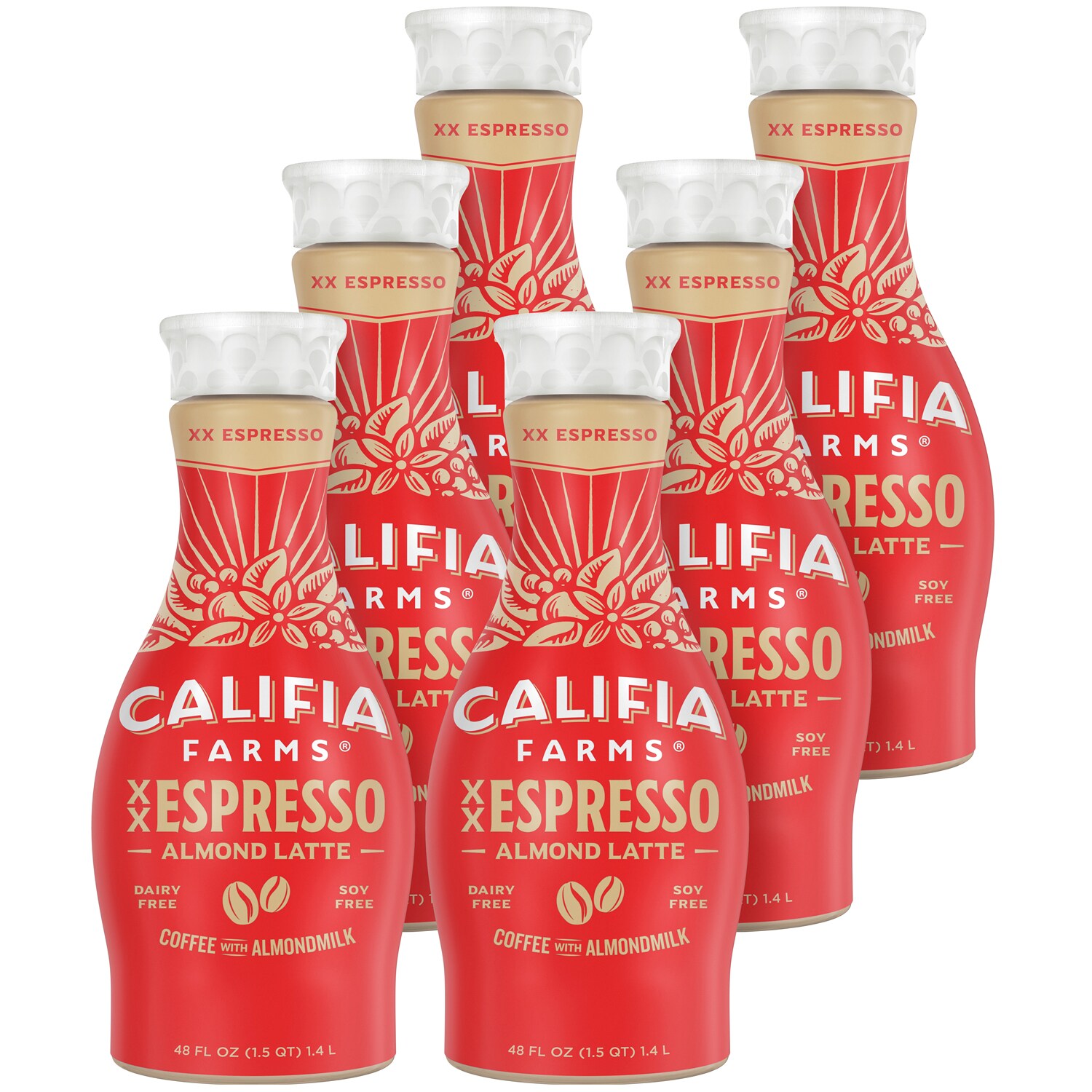 Califia Farms Cold Brew Coffee with Almondmilk, Double Espresso, Plastic Bottles