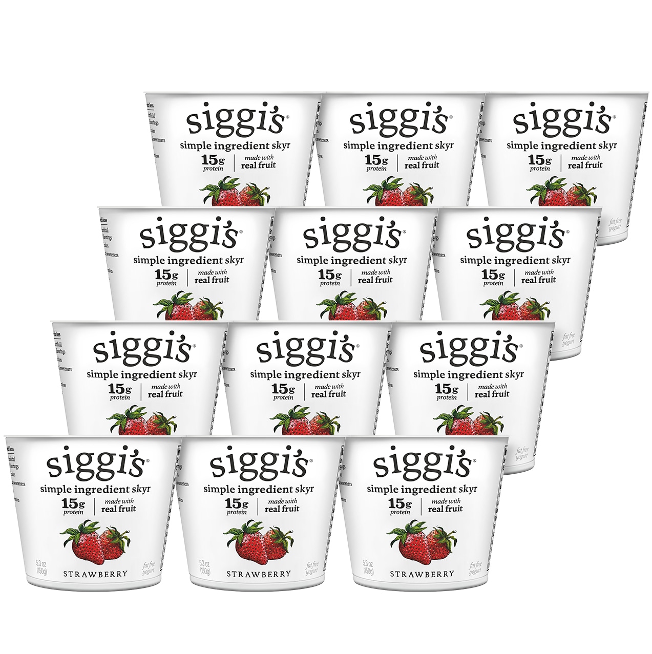 Siggi's Skyr Icelandic-Style Strained Non-Fat Yogurt, Strawberry