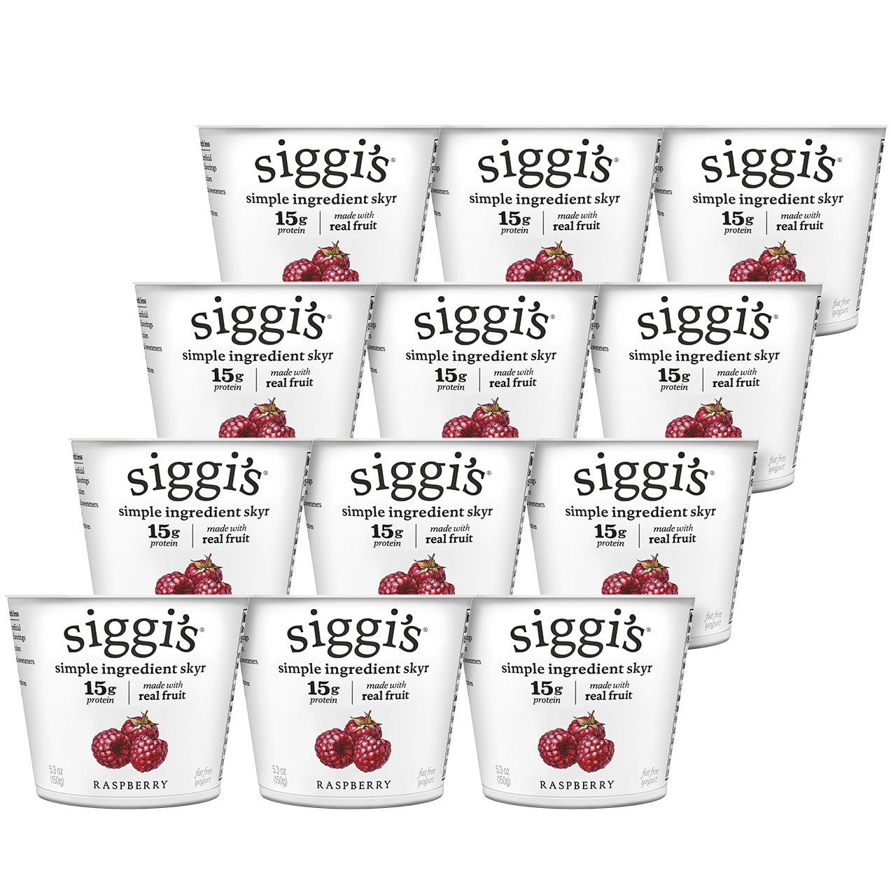 Siggi's Skyr Icelandic-Style Strained Non-Fat Yogurt, Raspberry