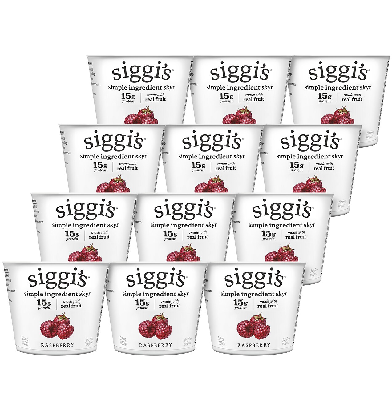Siggi's Skyr Icelandic-Style Strained Non-Fat Yogurt, Raspberry