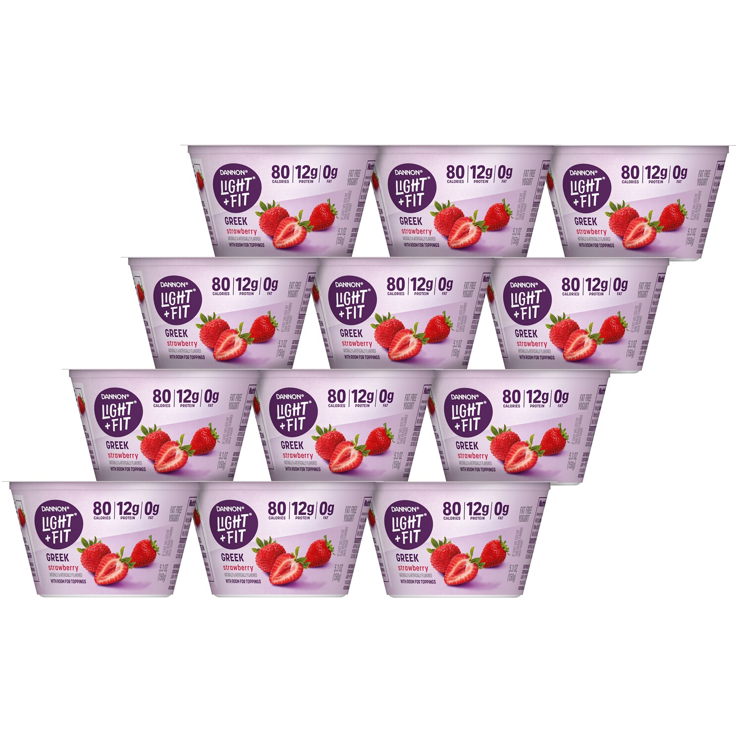 Light N Fit Nonfat Greek Yogurt, Strawberry