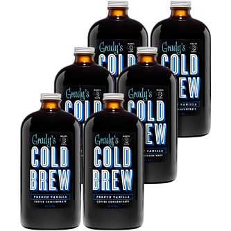 Grady's Cold Brew Coffee Concentrate, French Vanilla, Glass Bottles