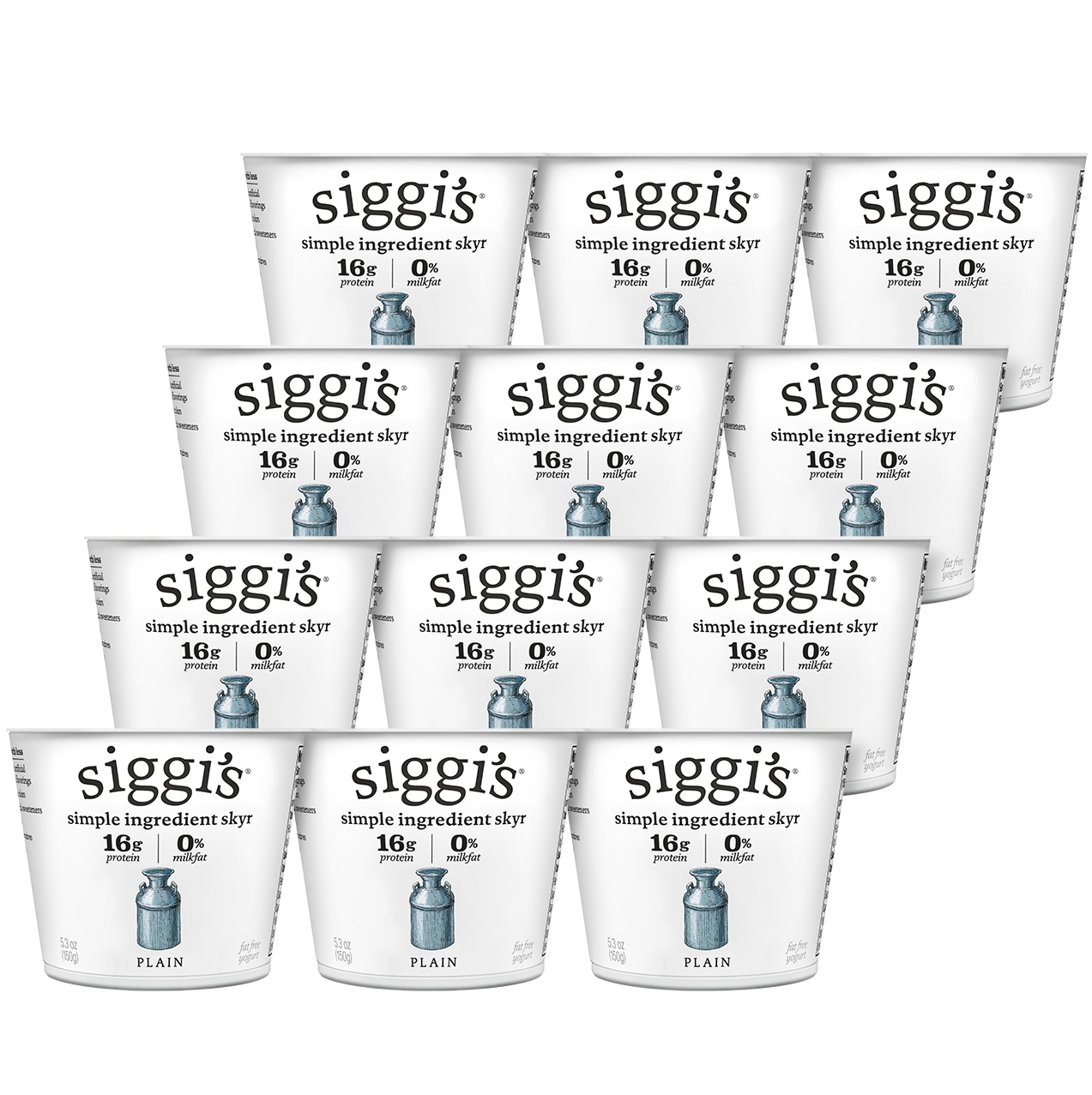 Siggi's Skyr Icelandic-Style Strained Non-Fat Yogurt, Plain
