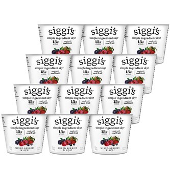 Siggi's Skyr Icelandic-Style Strained Non-Fat Yogurt, Mixed Berry and Açai