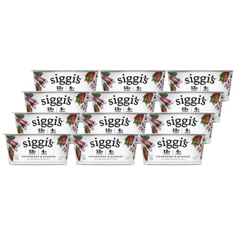 Siggi's Skyr Icelandic-Style Strained 4% Whole Milk Yogurt, Strawberry-Rhubarb