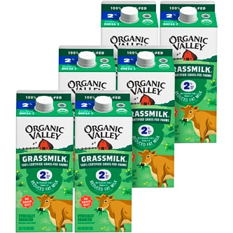 Organic Valley Grassmilk 2% Reduced Fat Milk, Ultra-Pasteurized, Cartons