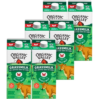 Organic Valley Grassmilk Whole Milk, Ultra-Pasteurized, Cartons