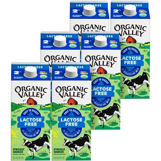 Organic Valley Lactose Free 2% Reduced-Fat Milk, Cartons