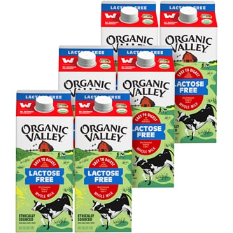 Organic Valley Lactose Free Whole Milk, Cartons