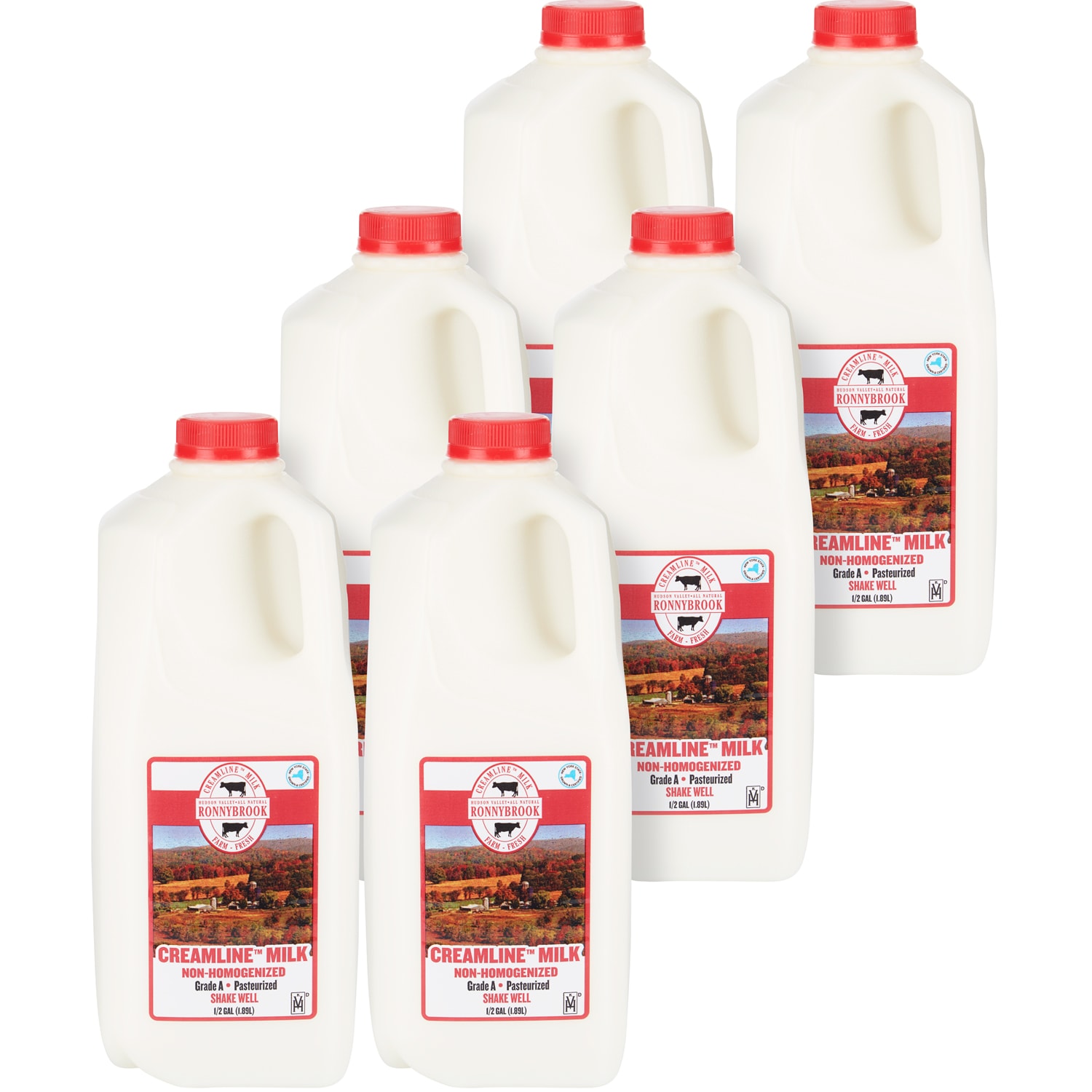 Ronnybrook All Natural Creamline Milk, Plastic Bottles
