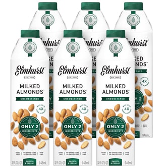 Elmhurst Milked Almonds, Unsweetened, Cartons