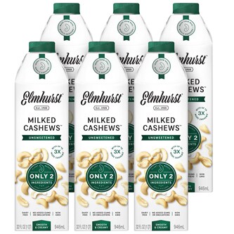 Elmhurst Milked Cashews, Unsweetened, Cartons