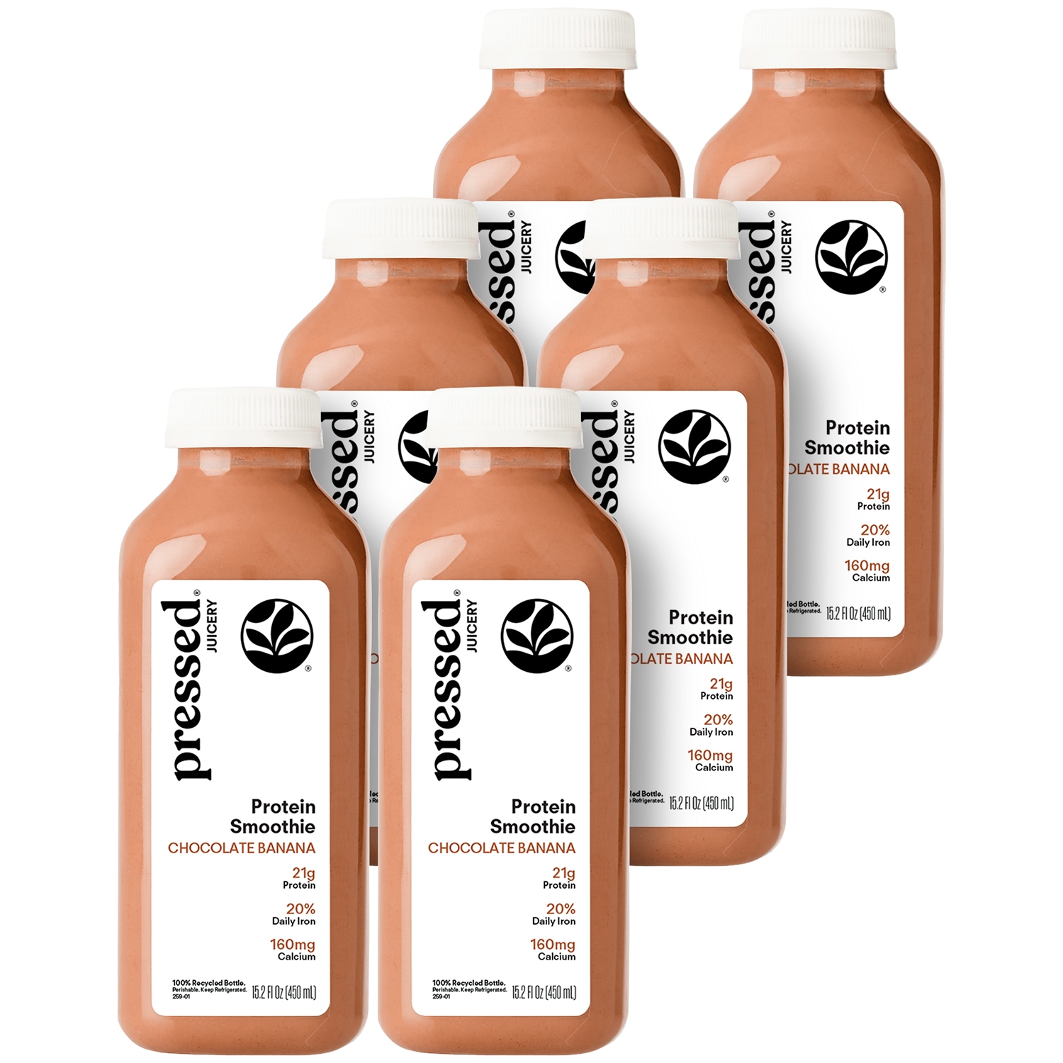 Pressed Protein Smoothie, Chocolate Banana, 6ct | FreshDirect