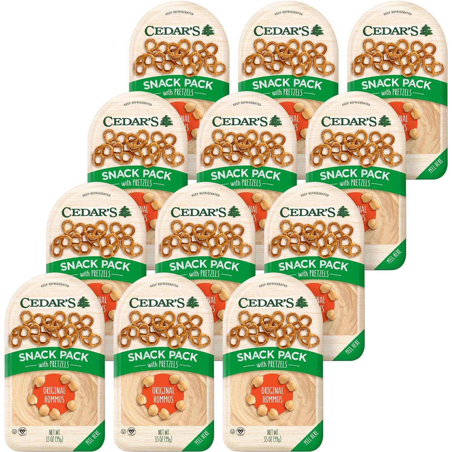 Cedar's Snack Packs with Pretzels, Original