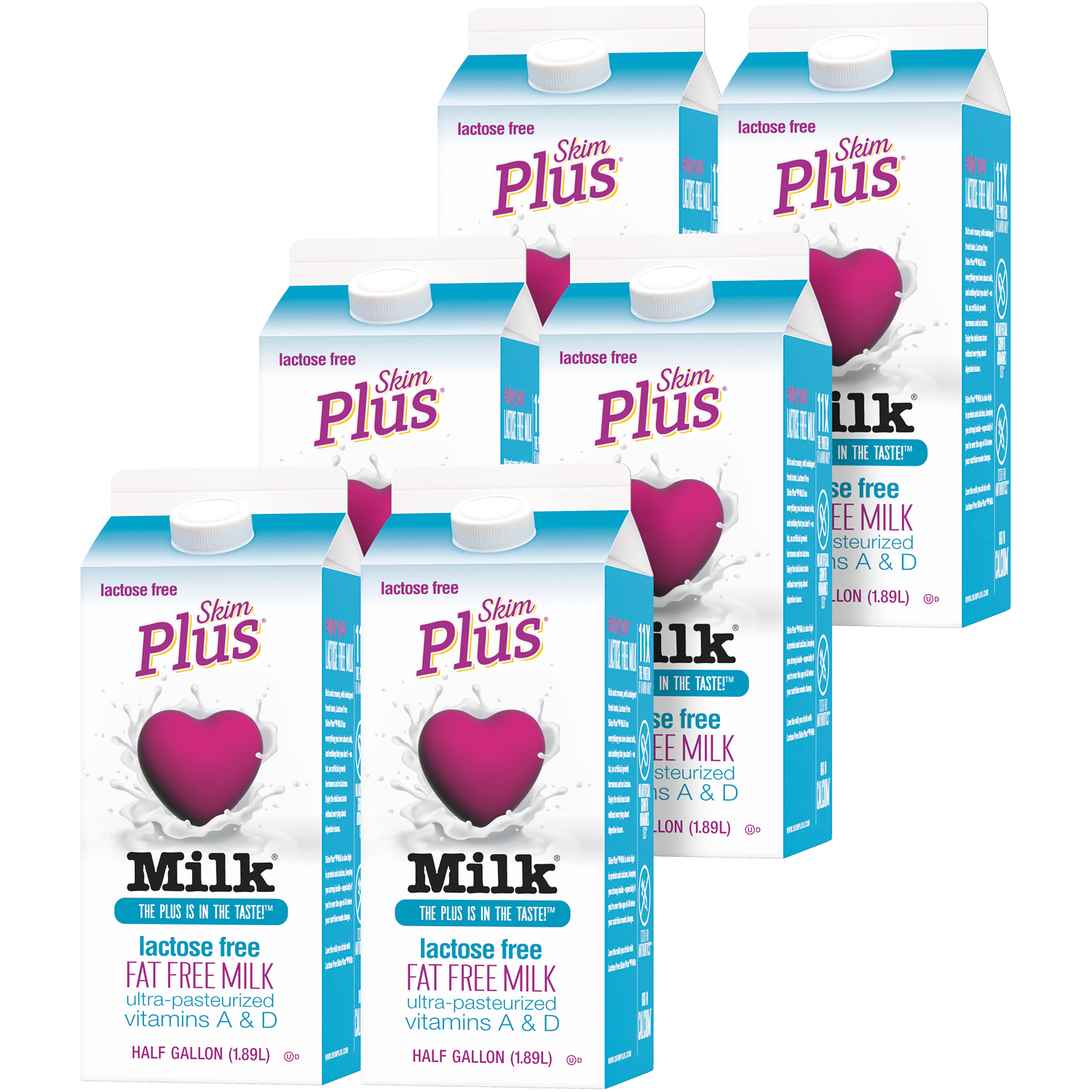 Skim Plus Lactose-Free Milk, Carton