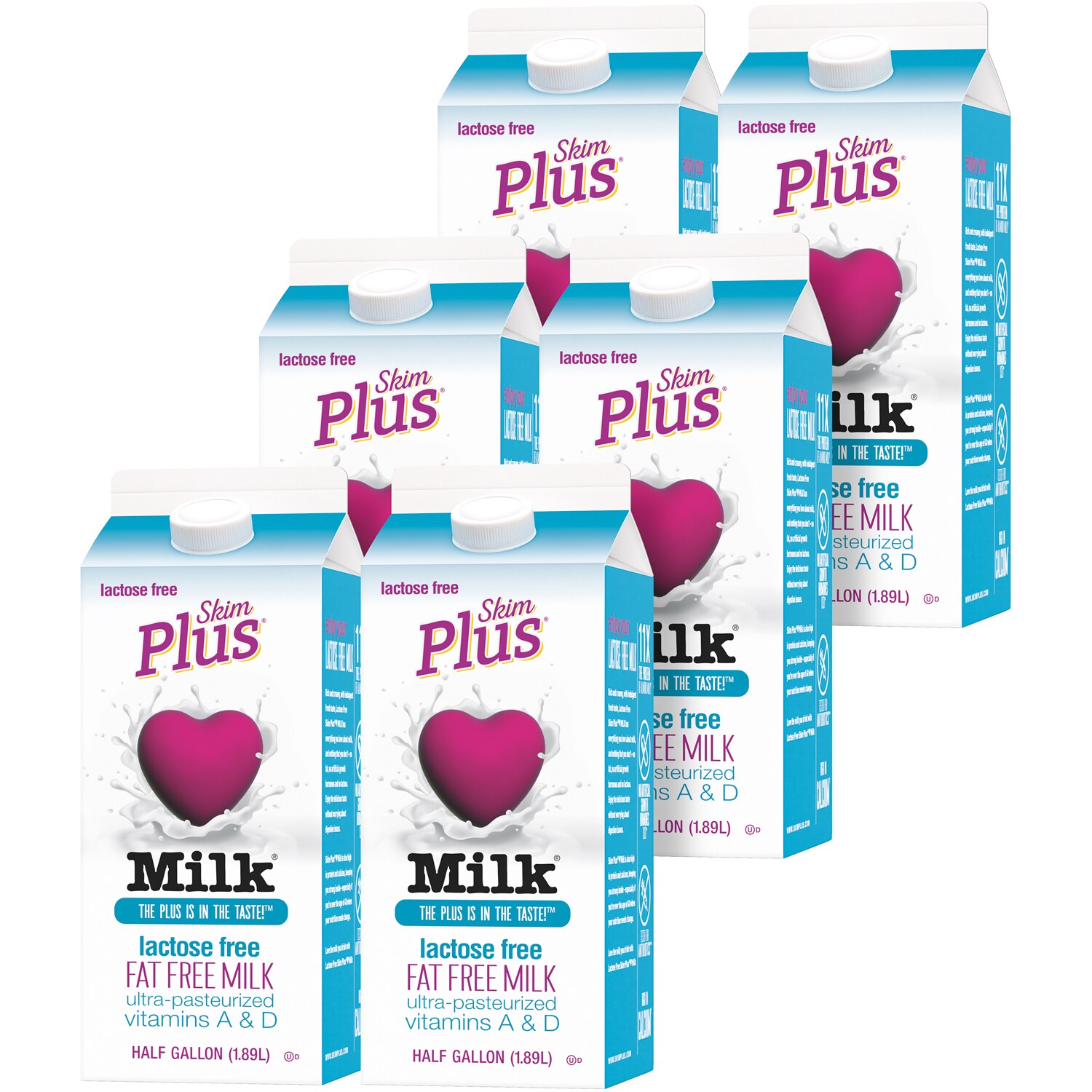 Skim Plus Lactose-Free Milk, Carton