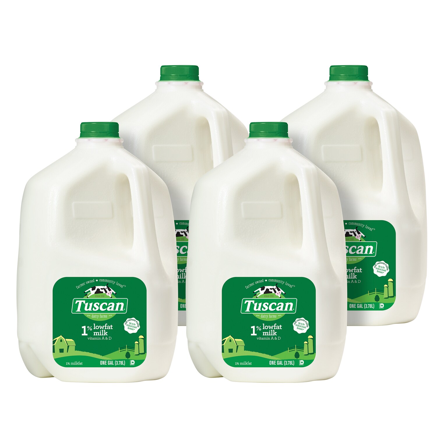 Tuscan Dairy Farms 1% Milk, Plastic Bottle