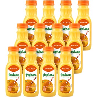 Tropicana Premium Orange Juice - No Pulp, Plastic Bottles