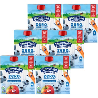 Stonyfield Organic Kids Yogurt Pouches, Blueberry Apple Carrot