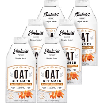Elmhurst Plant Based Oat Creamer, Caramel Macchiato, Carton