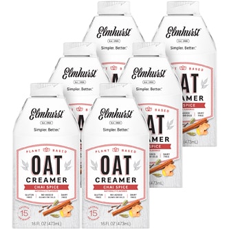 Elmhurst Plant Based Oat Creamer, Chai Spice, Carton