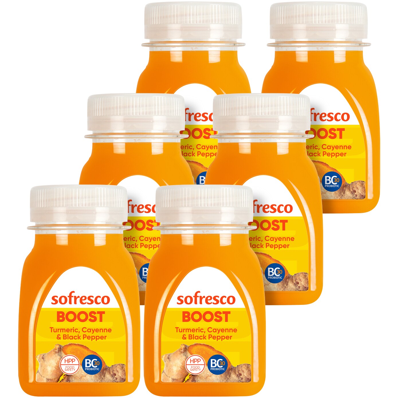 Sofresco Boost Turmeric, Cayenne & Black Pepper Shot, Case