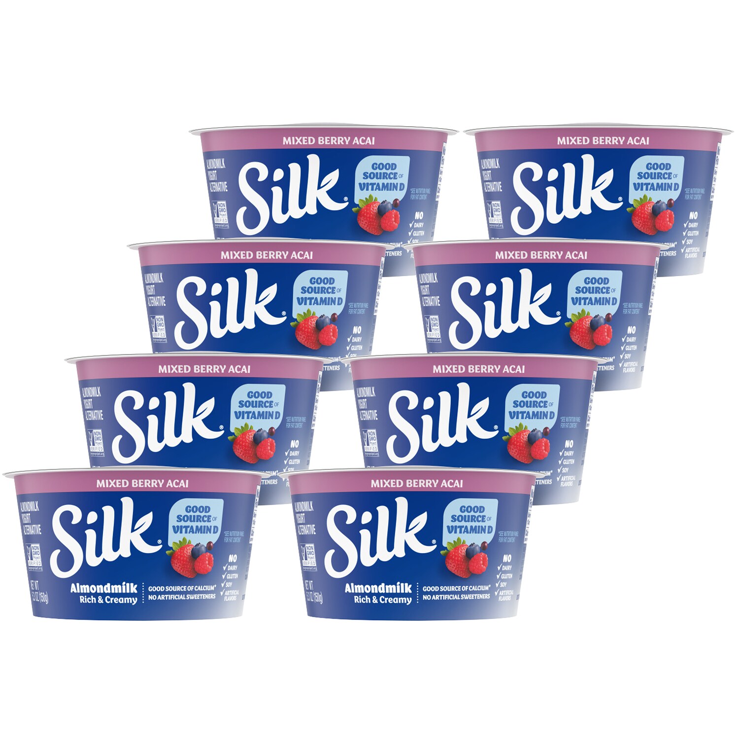 Silk Almondmilk Yogurt Alternative, Mixed Berry Acai
