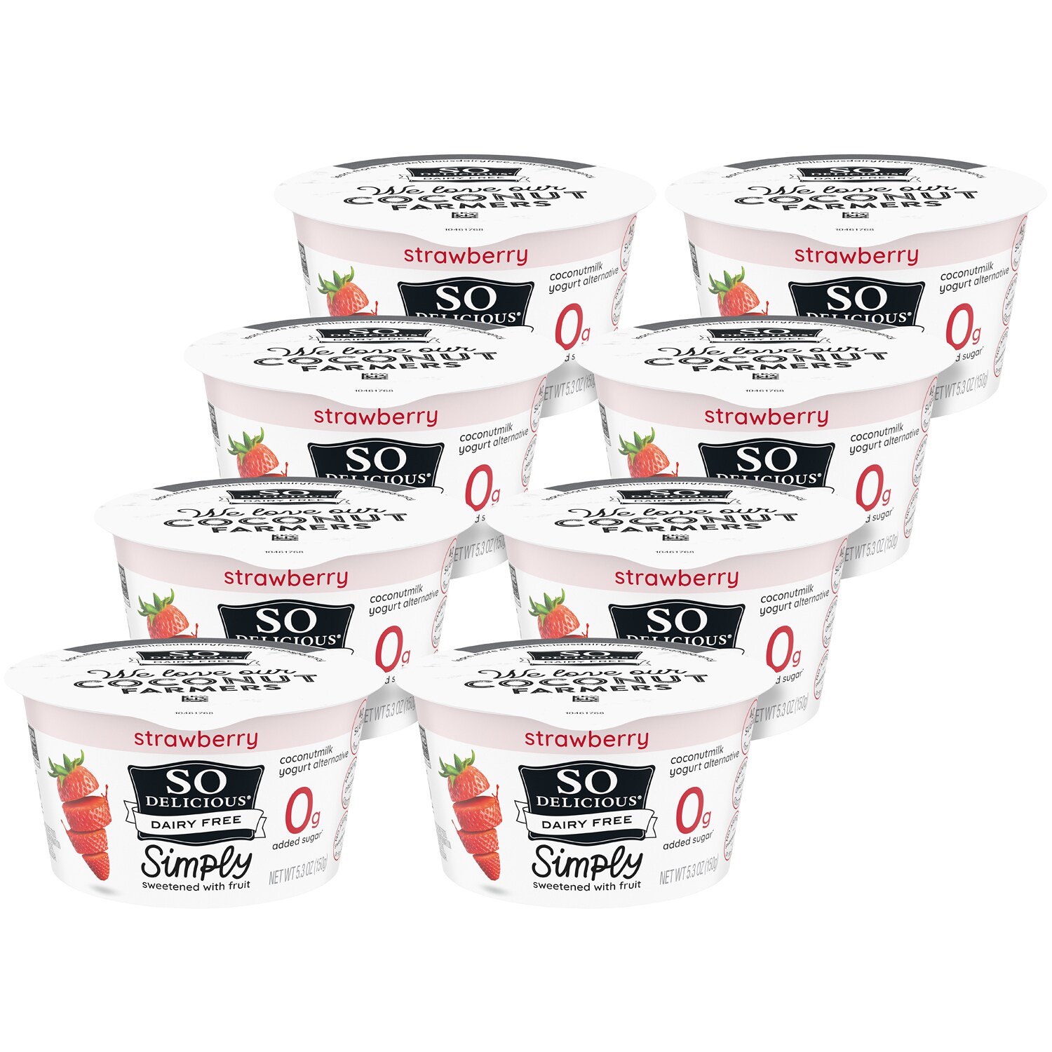 So Delicious Dairy Free Coconutmilk Yogurt Alternative with Fruit, Strawberry