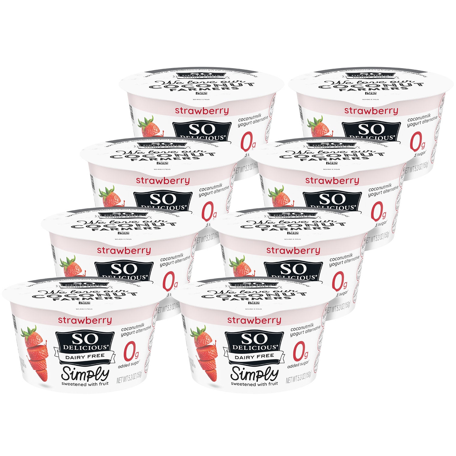 So Delicious Dairy Free Coconutmilk Yogurt Alternative with Fruit, Strawberry