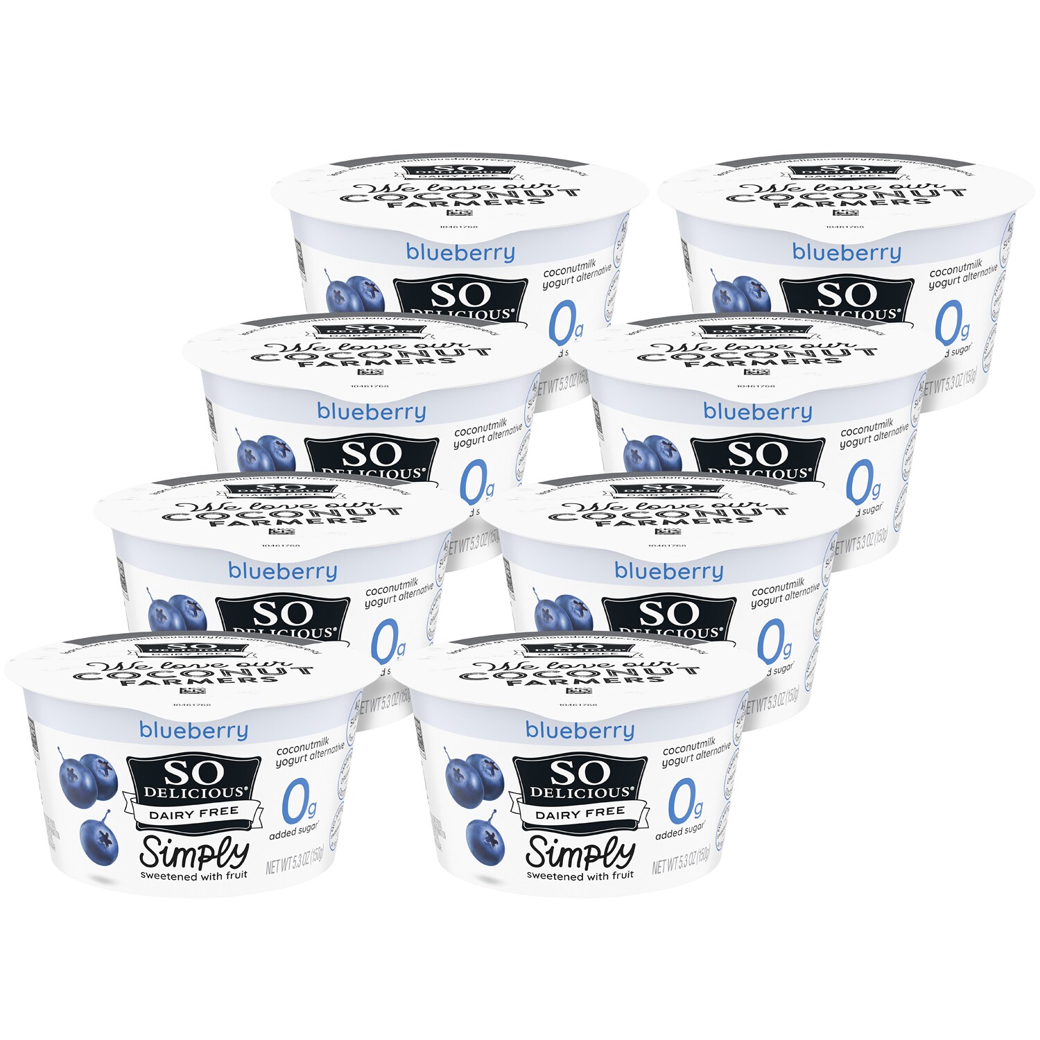 So Delicious Dairy Free Coconutmilk Yogurt Alternative with Fruit, Blueberry