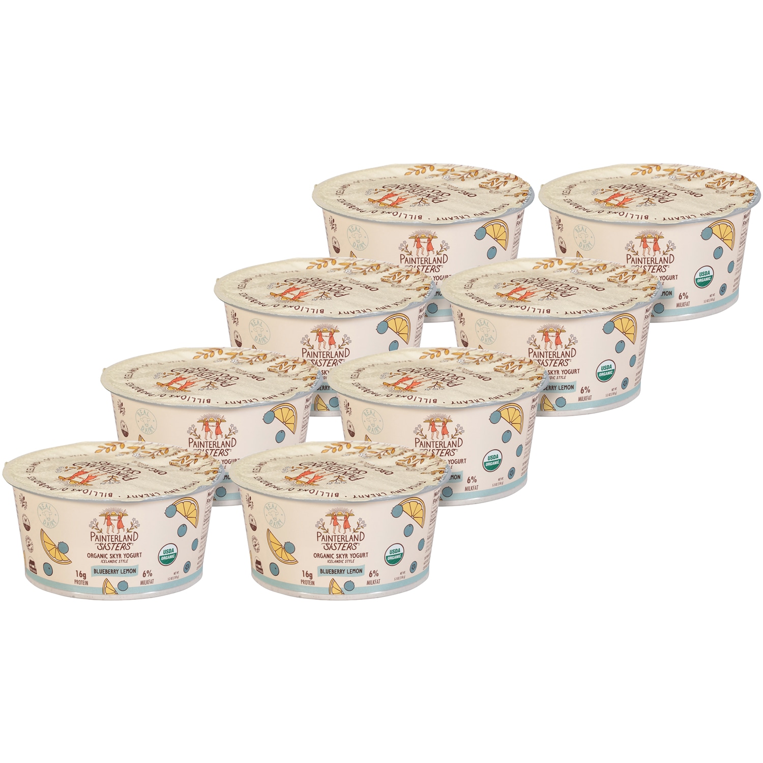 Painterland Sisters Skyr Yogurt Icelandic Style, Blueberry Lemon