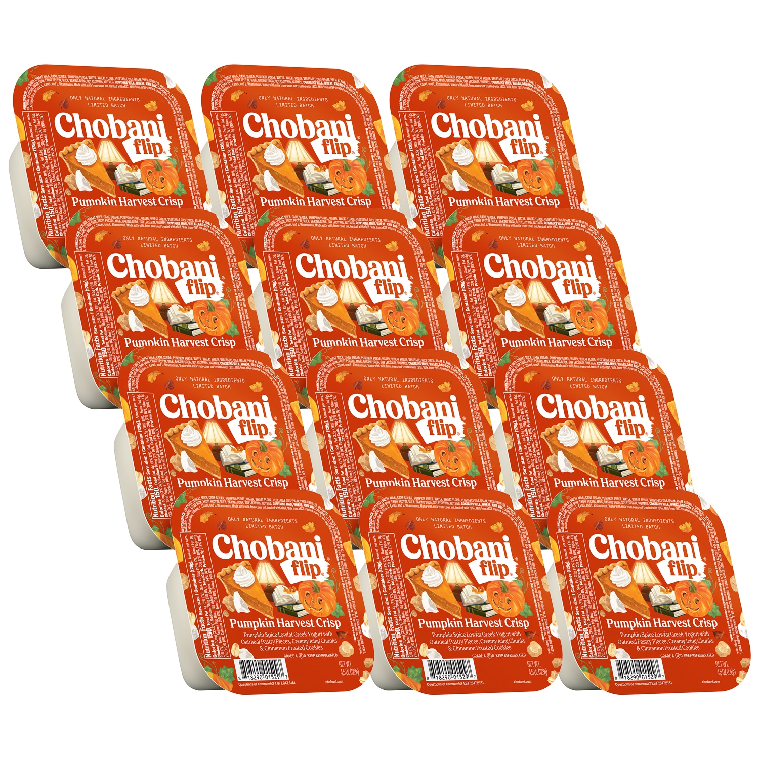 Chobani Flip Low-Fat Greek Yogurt, Pumpkin Harvest Crisp