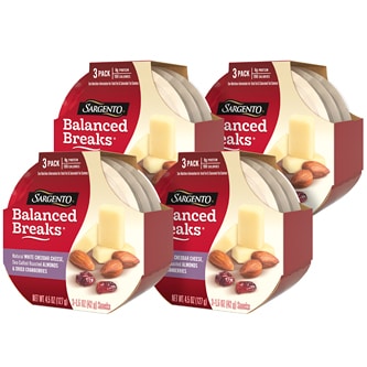 Sargento Balanced Breaks, Natural White Cheddar Cheese with Almonds and Dried Cranberries