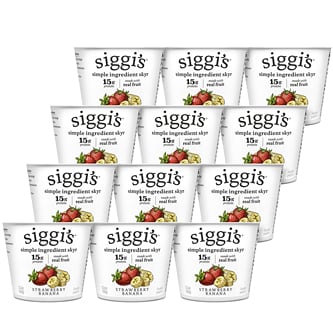 Siggi's Skyr Simple Ingredient Icelandic-Style Strained Low-Fat Yogurt, Strawberry Banana
