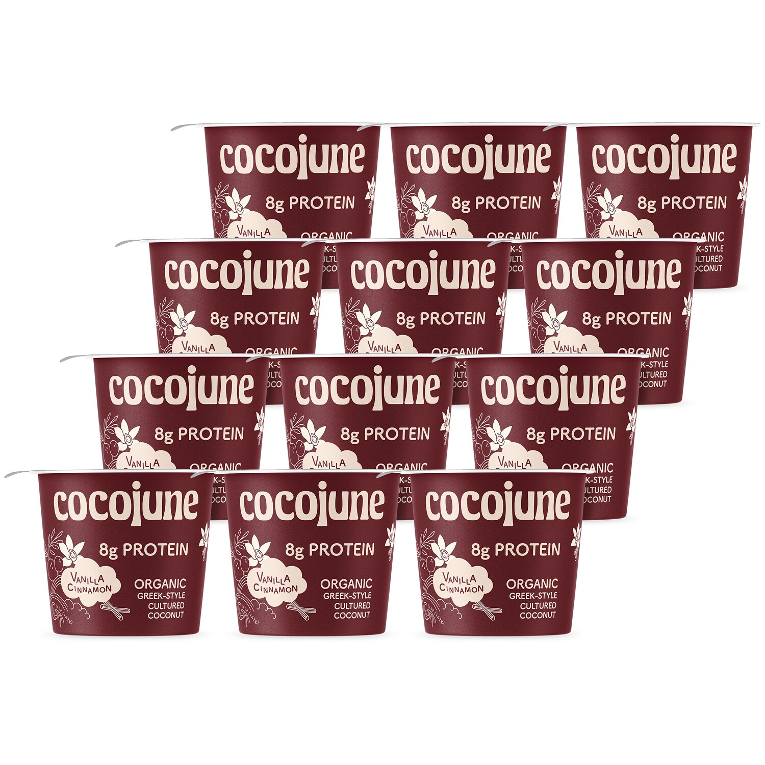 Cocojune Organic Cultured Coconut Yogurt, Vanilla Cinnamon